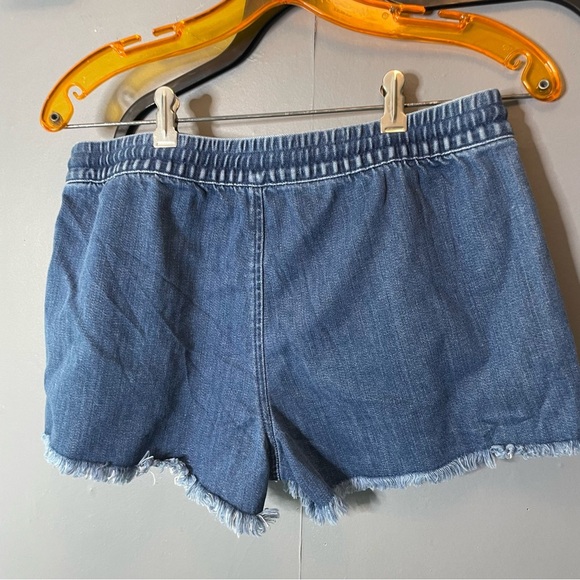 Aerie dark wash denim drawstring shorts size medium - Picture 6 of 8